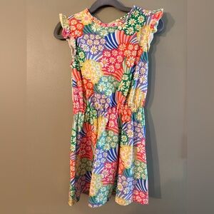 Mini Boden Bright Multicolor Floral Cotton Dress